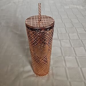 Starbucks Rose Gold Studded Cold Cup Tumbler 2021 24oz 710ml